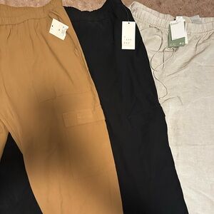 Womens XL NEW Pants - Black, Tan, Cream